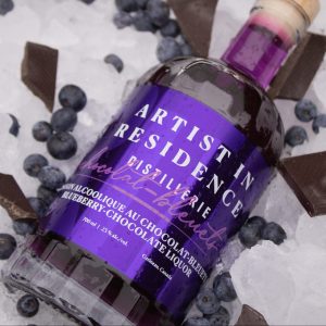 Liqueur aux bleuets et chocolat