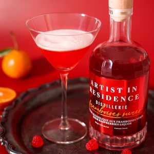 Liqueur aux framboises sûres
