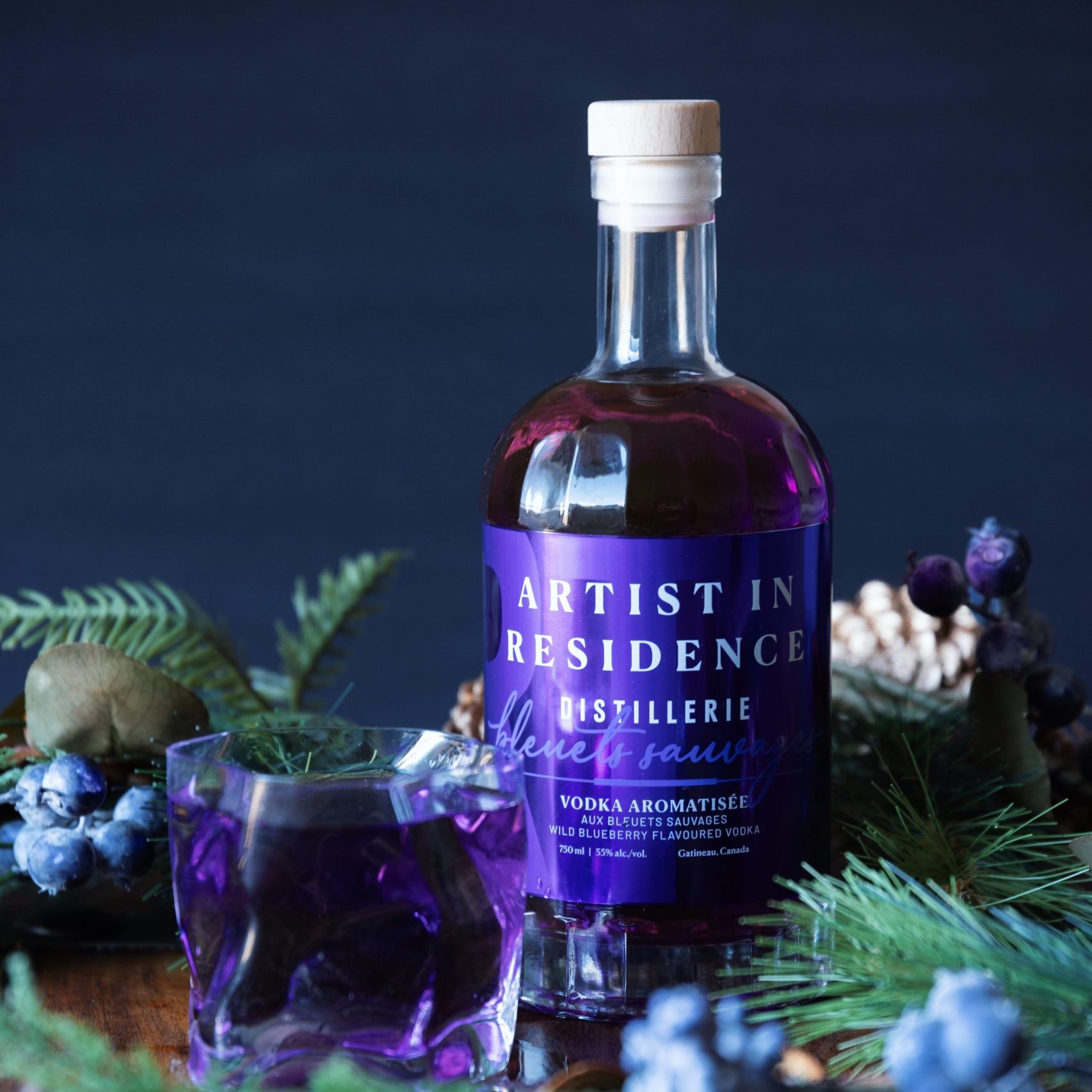 Vodka aromatisée aux bleuets sauvages - Artist in Residence